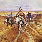 Charles Marion Russell Famous Paintings - When the Plains Were His
